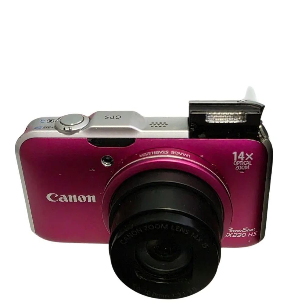 Canon PowerShot SX230 HS 12.1MP Digital Camera PINK Tested Battery Charger Card